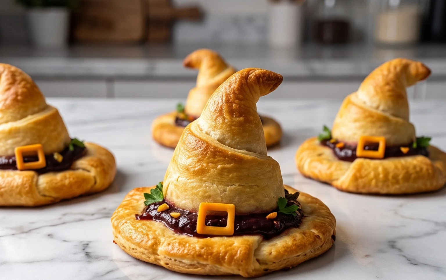 Easy Crescent Roll Witch Hats Recipe