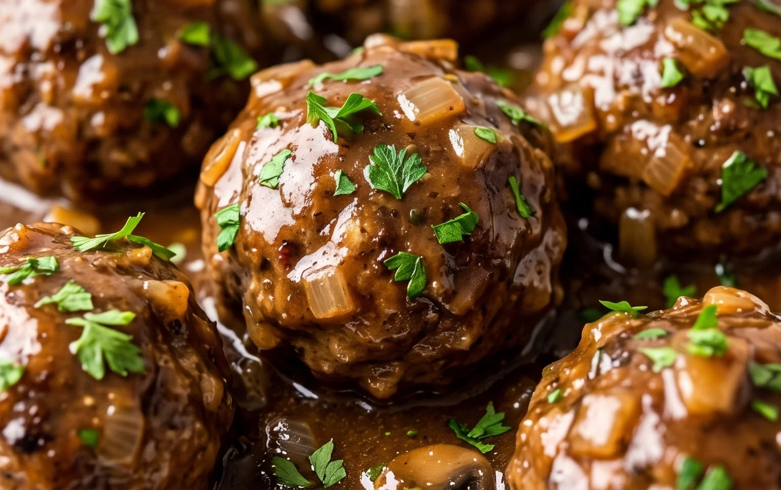 Slow Cooker Salisbury Steak Meatballs